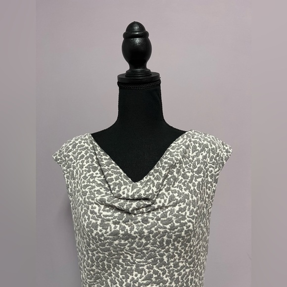 ANN TAYLOR Dress COWL Collar RUCHED - Picture 2 of 10